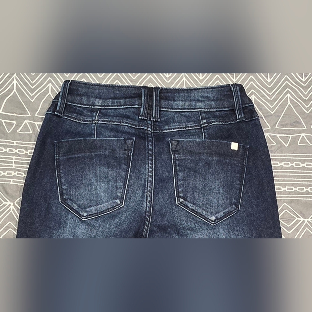 Bebe Lace Up Heartbreaker Cropped Jeans Size 25 - Picture 5 of 13